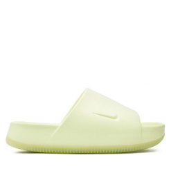 Klapki Nike. Zielone klapki Nike, bez wzorów, bez obcasa. Za 189.99 zł.