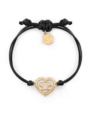 PHILIPP PLEIN Bransoletka Plein Rocked Heart PJZEA09BU Czarny. Czarne bransoletki Philipp Plein. Za 429.99 zł.