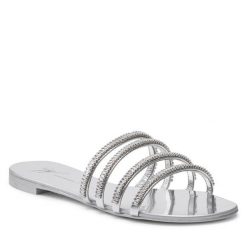 Klapki GIUSEPPE ZANOTTI. Szare klapki Giuseppe Zanotti, bez wzorów, bez obcasa. Za 1,879.00 zł.