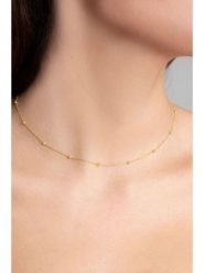 Miu Silver Pozłacany naszyjnik z elementami ozdobnymi - dł. 42 cm rozmiar: onesize. Szare naszyjniki Miu Silver, pozłacane. Za 82.99 zł.