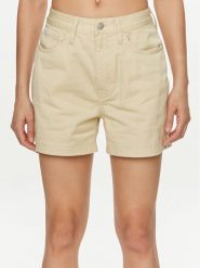 Calvin Klein Jeans Szorty materiałowe J20J223135 Beżowy Mom Fit. Brązowe szorty Calvin Klein Jeans, bez wzorów, z bawełny. Za 179.99 zł.