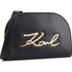 Torebka KARL LAGERFELD - 91KW3059 Black/Gold. Czarne listonoszki KARL LAGERFELD, bez wzorów, ze skóry, bez dodatków. W wyprzedaży za 659.00 zł.