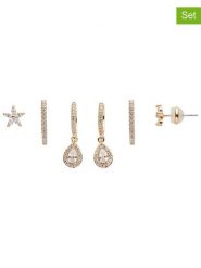 U.S. Polo Assn. Pozłacane kolczyki (3 pary) z kryształami rozmiar: onesize. Żółte kolczyki U.S. Polo Assn., z kryształem, metalowe. Za 73.99 zł.