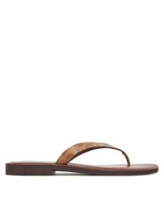 Coach Japonki Brianna CZ371 Brązowy. Brązowe klapki Coach, bez wzorów, ze skóry, bez obcasa. Za 289.99 zł.