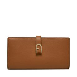 Duży Portfel Damski Furla. Brązowe portfele Furla, bez wzorów. Za 829.99 zł.