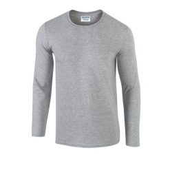 Koszulka Z Długim Rękawem Unisex Softstyle Dla Dorosłych. Szare bluzki GILDAN, xl, bez wzorów, sportowe, bez kołnierzyka, bez ramiączek. Za 46.99 zł.