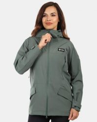 Damski płaszcz outdoorowy Kilpi AYRA-W. Zielone płaszcze Kilpi, l, bez wzorów, z materiału, z kapturem. Za 731.89 zł.