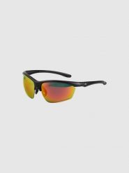 4F Okulary przeciwsłoneczne z multibarwną powłoką - czerwone Uniwersalny. Czerwone okulary przeciwsłoneczne 4f, bez wzorów, sportowe. Za 149.99 zł.