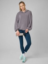 4F Legginsy treningowe szybkoschnące damskie - turkusowe L. Niebieskie legginsy 4f, l, bez wzorów, z podwyższonym stanem. Za 179.99 zł.