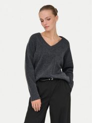 ONLY Sweter Mari 15360940 Szary Loose Fit. Szare swetry Only, xs, bez wzorów, z syntetyku, bez ramiączek. Za 169.99 zł.