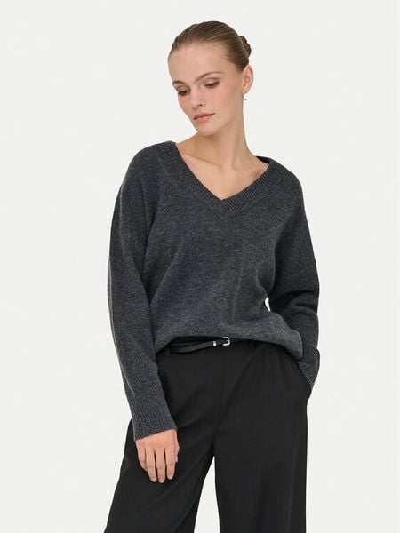 ONLY Sweter Mari 15360940 Szary Loose Fit. Szare swetry Only, xs, bez wzorów, z syntetyku, bez ramiączek. Za 129.99 zł.