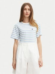Weekend Max Mara T-Shirt Satrapo 2515971031 Niebieski Regular Fit. Niebieskie t-shirty Weekend Max Mara, s, bez wzorów, z bawełny, bez kołnierzyka, bez ramiączek. Za 279.99 zł.