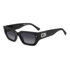 Okulary przeciwsłoneczne DSQUARED2 ICON 0017/S 807 dla kobiet, rozmiar 53 mm. Czarne okulary przeciwsłoneczne Dsquared, bez wzorów, sportowe, prostokątne. W wyprzedaży za 659.55 zł.