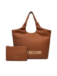 LOVE MOSCHINO Torebka JC4396PP0NKD020A Brązowy. Brązowe shopper Love Moschino, bez wzorów, ze skóry, bez dodatków. Za 879.99 zł.