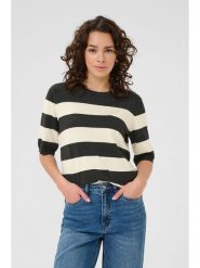 Kaffe Sweter w kolorze czarno-kremowym rozmiar: L. Brązowe swetry Kaffe, l, bez wzorów, bez ramiączek. Za 60.99 zł.