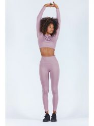 Onamaste Legginsy sportowe w kolorze lawendowym rozmiar: L/XL. Różowe legginsy Onamaste, l, bez wzorów, z materiału, z podwyższonym stanem. Za 105.14 zł.