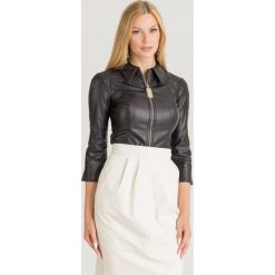 BODY Elisabetta Franchi. Czarne body Elisabetta Franchi, bez wzorów, ze skóry ekologicznej. Za 1,159.00 zł.