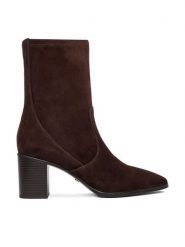 Gino Rossi Botki EO-TINA-1746 Brązowy. Brązowe botki Gino Rossi, bez wzorów, ze skóry, bez obcasa, na słupku, bez zapięcia. Za 479.99 zł.