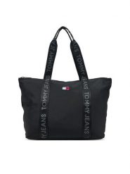 Tommy Jeans Torebka Tjw Ess Daily Tote AW0AW17389 Czarny. Czarne shopper Tommy Jeans, bez wzorów, z jeansu, bez dodatków. Za 249.99 zł.