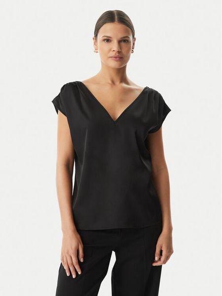 Rinascimento Bluzka CFC0020252002 Czarny Regular Fit. Czarne bluzki Rinascimento, xs, bez wzorów, z syntetyku, bez kołnierzyka, bez ramiączek. Za 298.99 zł.