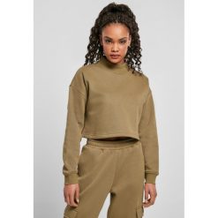 Bluza damska Urban Classics cropped oversized high neck crew-Duże rozmiary. Zielone bluzy Urban Classics, bez wzorów, bez kaptura. Za 183.50 zł.