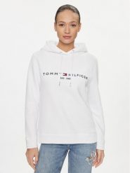 Tommy Hilfiger Bluza Heritage WW0WW31998 Biały Regular Fit. Białe bluzy TOMMY HILFIGER, xs, bez wzorów, z bawełny, bez kaptura. Za 309.99 zł.