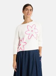 LIEBLINGSSTÜCK Sweter "Auri" w kolorze biało-jasnoróżowym rozmiar: 42. Białe swetry LIEBLINGSSTÜCK, bez wzorów, z bawełny, bez ramiączek. Za 391.45 zł.