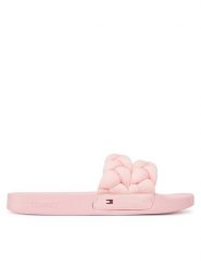 Tommy Jeans Klapki Tjw Braided Slide EN0EN02764 Różowy. Czerwone klapki Tommy Jeans, bez wzorów, z jeansu, bez obcasa. Za 169.99 zł.
