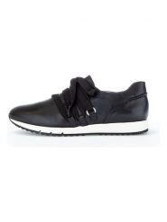 Gabor Skórzane sneakersy w kolorze czarnym rozmiar: 38. Czarne trampki Gabor, bez wzorów, ze skóry, bez zapięcia. Za 152.98 zł.