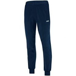 Spodnie dresowe Jako polyester Classico. Niebieskie spodnie sportowe JAKO, bez wzorów, z dresówki, na fitness i siłownię. Za 190.00 zł.