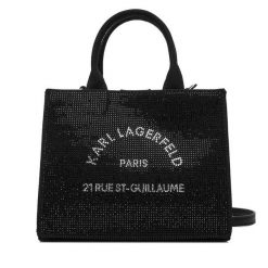 Torebka KARL LAGERFELD. Czarne torebki klasyczne KARL LAGERFELD, bez wzorów, bez dodatków. Za 549.99 zł.