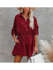 Milan Kiss Sukienka w kolorze bordowym rozmiar: XL. Czerwone sukienki Milan Kiss, xl, bez wzorów, bez kołnierzyka, bez ramiączek, mini. Za 165.99 zł.