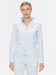 Guess Bluza V3BQ22 KBXI2 Niebieski Regular Fit. Niebieskie bluzy Guess, l, z aplikacjami, z syntetyku, bez kaptura. Za 179.99 zł.