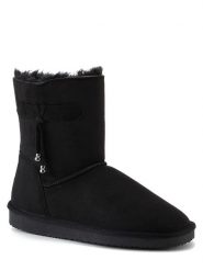 ISLAND BOOT Botki zimowe "Kinsac" w kolorze czarnym rozmiar: 36. Czarne botki Island Boot, na zimę, bez wzorów, z materiału, bez obcasa, bez zapięcia. Za 127.05 zł.
