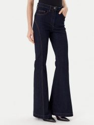 Rinascimento Jeansy CFC0126161003 Granatowy Flare Fit. Niebieskie jeansy Rinascimento, xs, bez wzorów. Za 519.99 zł.