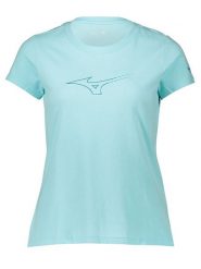 Mizuno Koszulka "Athletic" w kolorze turkusowym rozmiar: S. Niebieskie bluzki Mizuno, s, bez wzorów, bez kołnierzyka, bez ramiączek. Za 83.45 zł.