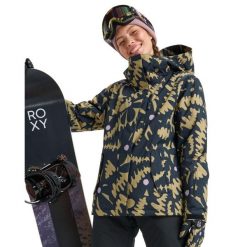 Kurtka śniegowa techniczna dla Kobiety ROXY JETTY 10K. Brązowe kurtki narciarskie Roxy, bez wzorów, z materiału, bez kaptura, narciarskie. Za 1,019.99 zł.