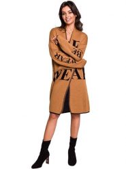 Be Wear Kardigan w kolorze jasnobrązowo-czarnym ze wzorem rozmiar: L/XL. Brązowe kardigany Be Wear, l, bez wzorów. Za 168.95 zł.