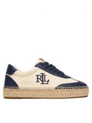 LAUREN RALPH LAUREN Espadryle 802P04428001 Biały. Białe espadryle Lauren Ralph Lauren, bez wzorów, ze skóry, bez obcasa, bez zapięcia. Za 729.99 zł.