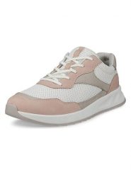 Ecco Skórzane sneakersy "Otm" w kolorze biało-beżowo-jasnoróżowym rozmiar: 40. Białe trampki ecco, bez wzorów, z materiału, bez zapięcia. Za 228.92 zł.