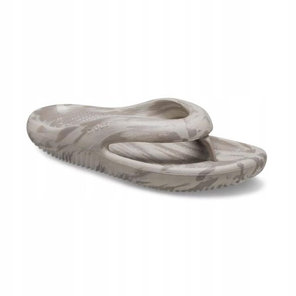 Japonki Dla Dorosłych Crocs Mellow Marbled Flip. Brązowe klapki Crocs, bez wzorów, z materiału, bez obcasa. Za 181.99 zł.