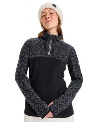 Bluza damska ROXY Sayna Half Zip. Czarne bluzy Roxy, xs, bez wzorów, z materiału, bez kaptura. Za 229.99 zł.