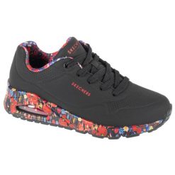 Buty sportowe Sneakersy damskie, Uno - Majestic Garden. Czarne obuwie sportowe Skechers, bez zapięcia, trekkingowe, Skechers Sport. Za 429.99 zł.