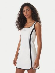 Guess Sukienka codzienna V6GK06 K2997 Écru Classic Fit. Sukienki Guess, na co dzień, xs, z aplikacjami, z syntetyku, bez kołnierzyka, bez ramiączek, proste. Za 434.99 zł.