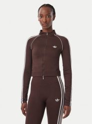 Adidas Bluza Essentials 3 Stripes Seamless Tracktop KX8418 Brązowy Slim Fit. Brązowe bluzy Adidas, s, bez wzorów, z syntetyku, bez kaptura. Za 239.99 zł.