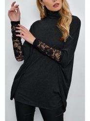 LA Angels Bluzka w kolorze antracytowo-czarnym rozmiar: L. Czarne bluzki LA Angels, l, bez wzorów, z koronki, bez ramiączek. Za 166.95 zł.