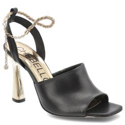 Czarne Sandały Chebello Eleganckie Obuwie Damskie Na Szpilce. Czarne sandały CheBello, bez wzorów, eleganckie, bez obcasa, na obcasie, bez zapięcia. Za 469.00 zł.