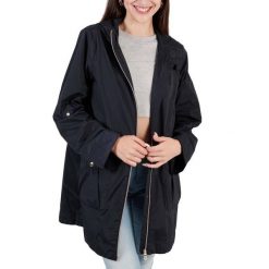 Kurtka GEOX W DANDRA PARKA Niebieski. Niebieskie kurtki Geox, z tkaniny, bez kaptura. Za 607.99 zł.