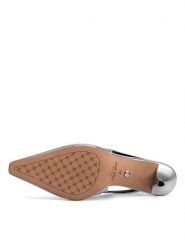 Nine West Sandały WFA3377-1 Srebrny. Szare sandały Nine West, bez wzorów, ze skóry, bez obcasa, na szpilce, bez zapięcia. Za 249.99 zł.