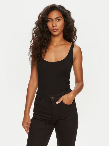 Mustang Top Lynn 1013930 Czarny Slim Fit. Czarne topy Mustang, xs, bez wzorów, z bawełny, bez kołnierzyka, bez ramiączek. Za 39.99 zł.